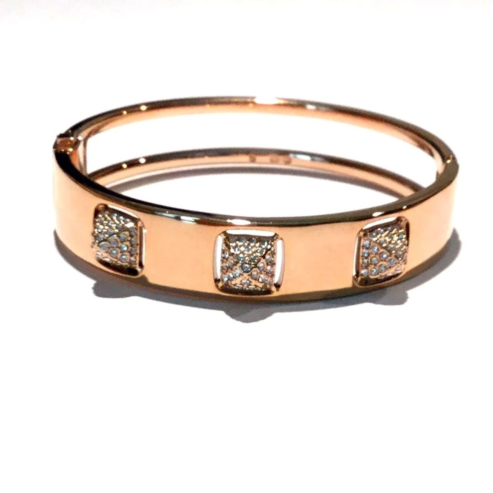 Swarovski Rose-Gold PVD Tactic Bangle Bracelet